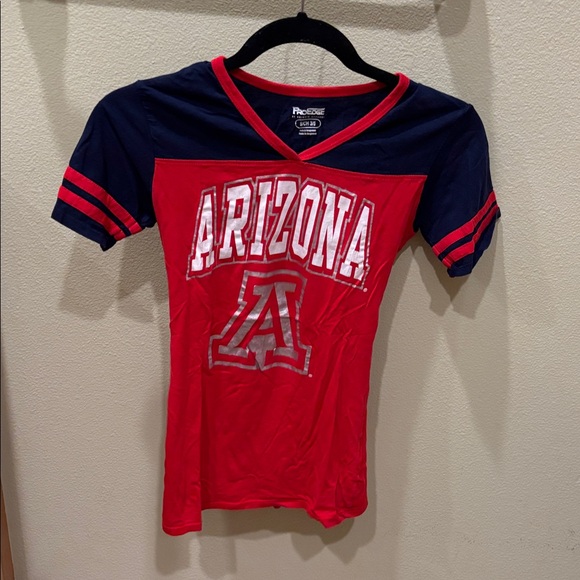 Pro Edge Womans Arizona Red and Blue Tee Shirt - Picture 3 of 9